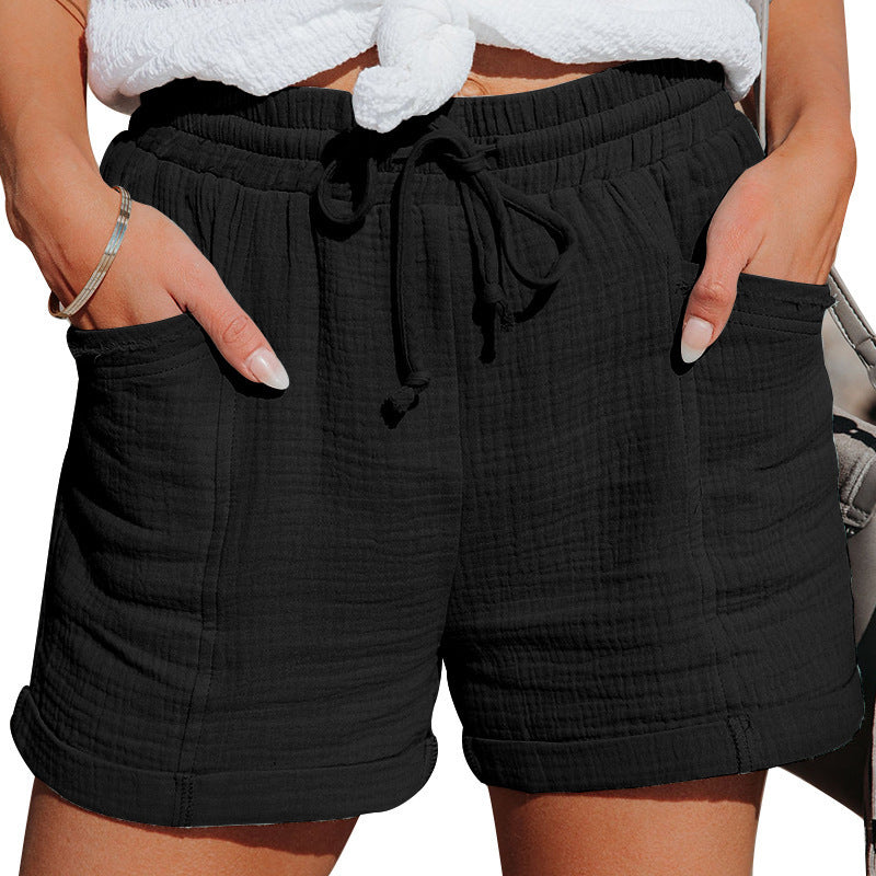 Maya Elegant Women's Shorts - Chic Comfort Black Shorts