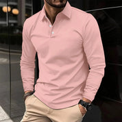 Men's Classic Cotton Polo Shirt Pink Polo Shirts