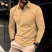 Men's Classic Cotton Polo Shirt Khaki Polo Shirts