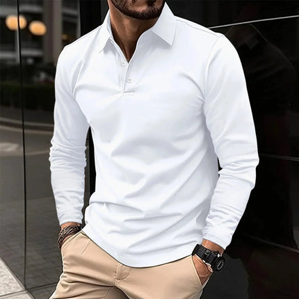 Men's Classic Cotton Polo Shirt White Polo Shirts