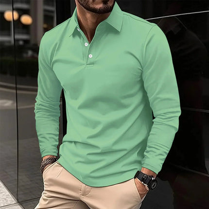 Men's Classic Cotton Polo Shirt Green Polo Shirts