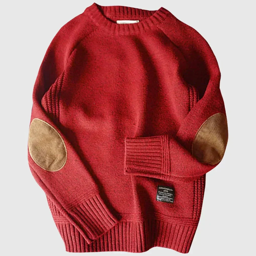 Classic Knit Sweater For Men Premium Warm Comfort Everyday Red Sweaters