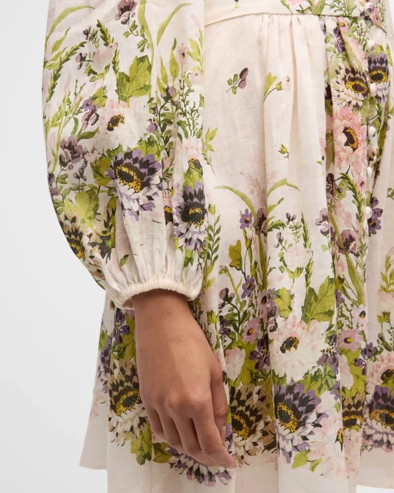 Nicole™ | Lantern Sleeve Floral Dress Dresses