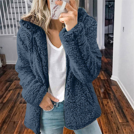 Emilia- Women's Winter Hoodie Blue Hoodie