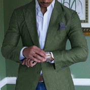Men's Stylish Linen Blazer Green Blazer