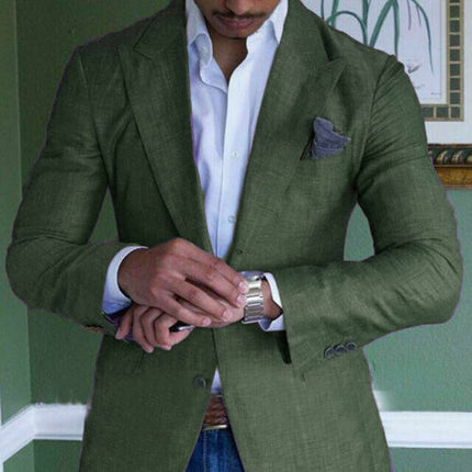 Men's Stylish Linen Blazer Green Blazer