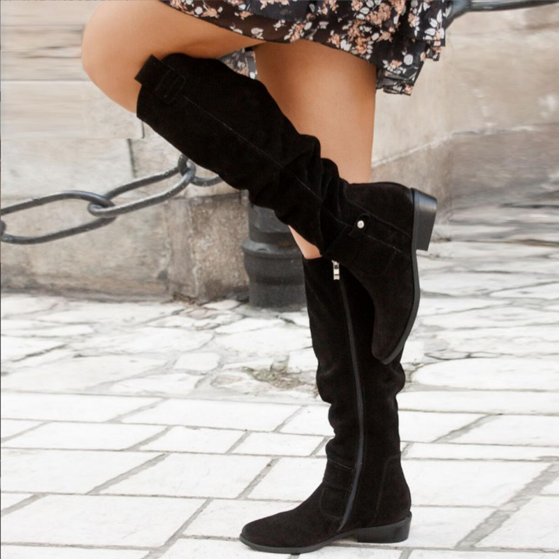 Warm & Comfortable Leather Boots Black Boots