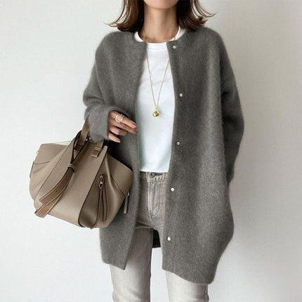 Cathy | Stylish Cardigan Gray One Size Coats & Jackets