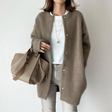 Cathy | Stylish Cardigan Coffee One Size Coats & Jackets