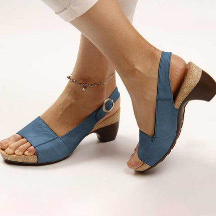 Women's Orthopedic Sandals with Heel Blue Orthopedic Sandals