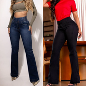Dana | High-waisted stretch flared jeans
