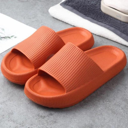 Plush Paradise Slides Orange Shoes