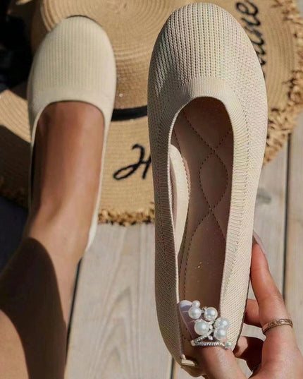 Luxe Breathable Non-Slip Shoes Beige Shoes