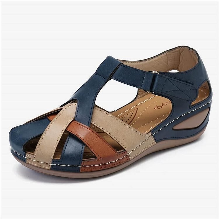 Evie™ - Adjustable Orthopedic Leather Wedge Sandals Sandals