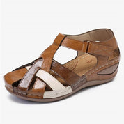 Evie™ - Adjustable Orthopedic Leather Wedge Sandals Sandals