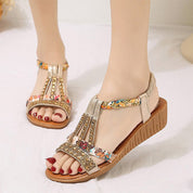 Nova- Crystal Orthopedic Sandals With Handmade Details