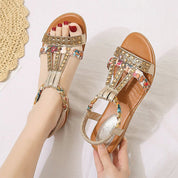 Nova- Crystal Orthopedic Sandals With Handmade Details