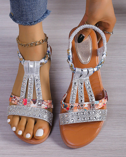 Nova™ - Crystal Orthopedic Sandals With Handmade Details Silver