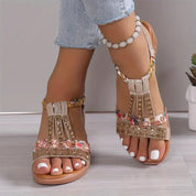 Nova- Crystal Orthopedic Sandals With Handmade Details