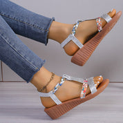 Nova- Crystal Orthopedic Sandals With Handmade Details