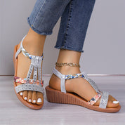 Nova- Crystal Orthopedic Sandals With Handmade Details