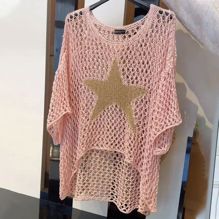 Eliza | Starry Knit Top Pink
