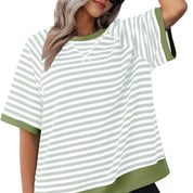 Puck | Casual Striped T-Shirt Green + Green Shirts