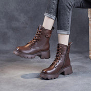 Holly™ - Warm Orthopedic Leather Boots Brown Boots