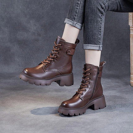 Holly™ - Warm Orthopedic Leather Boots Brown Boots