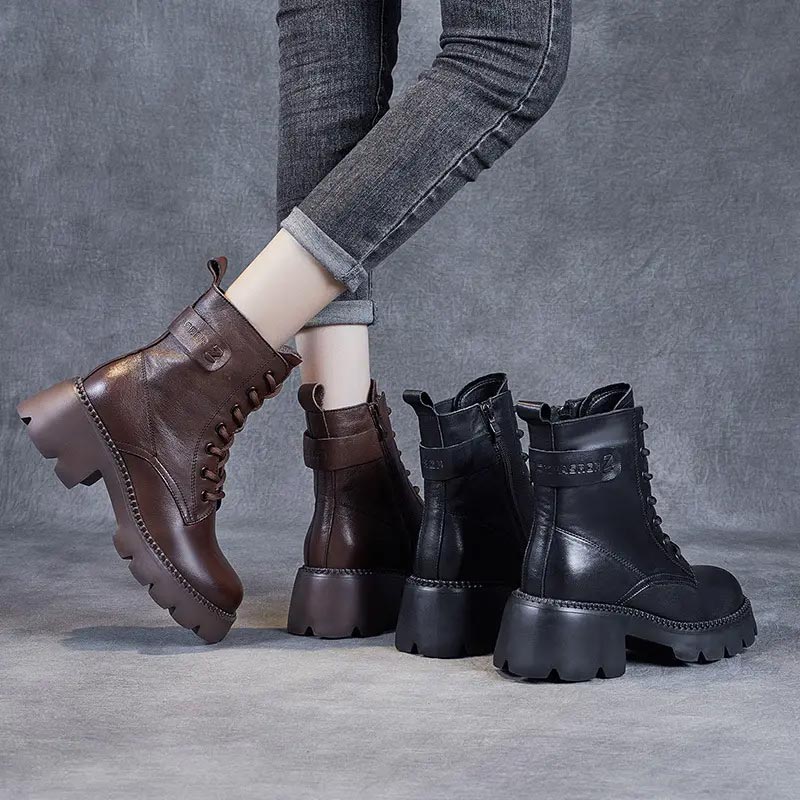 Holly™ - Warm Orthopedic Leather Boots Boots