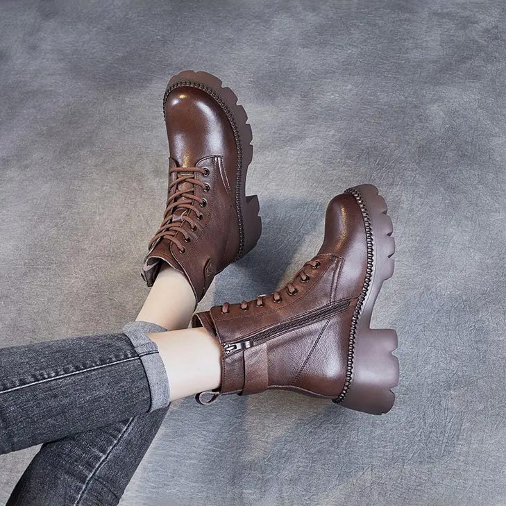 Holly™ - Warm Orthopedic Leather Boots Boots