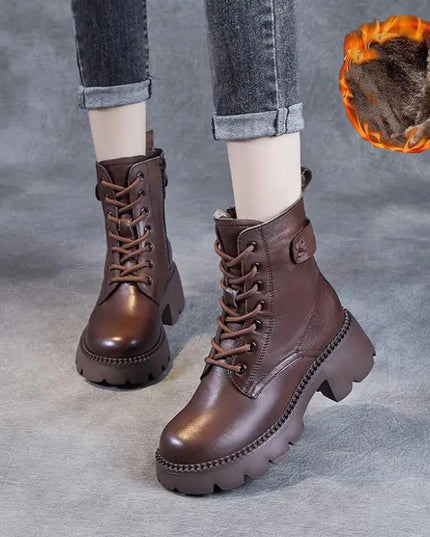 Holly™ - Warm Orthopedic Leather Boots Boots