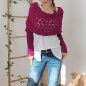 Elegant Off-Shoulder Knitted Wrap Sweater - OKOHOKO™ FASHION