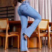 Dana | High-waisted stretch flared jeans