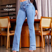 Stretch flare jeans met hoge taille Lichtblauw ?Naisten kengät