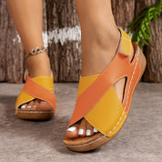 Anne™ - Open Toe Sandals Orange & Yellow Sandals