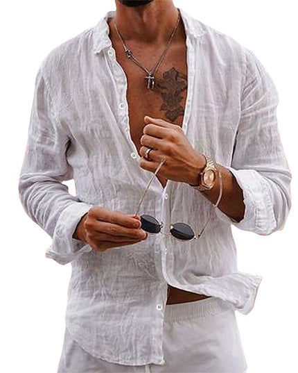 Anderson Classic Linen Shirt White Shirts