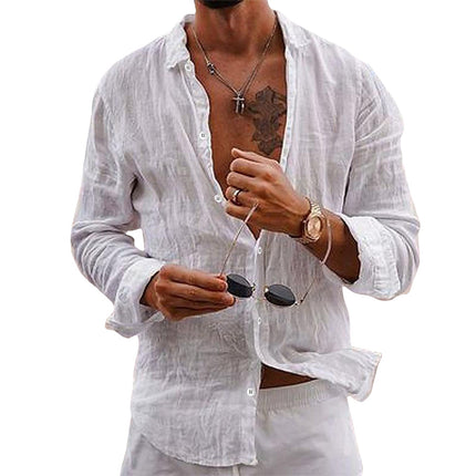Anderson Classic Linen Shirt White Shirts