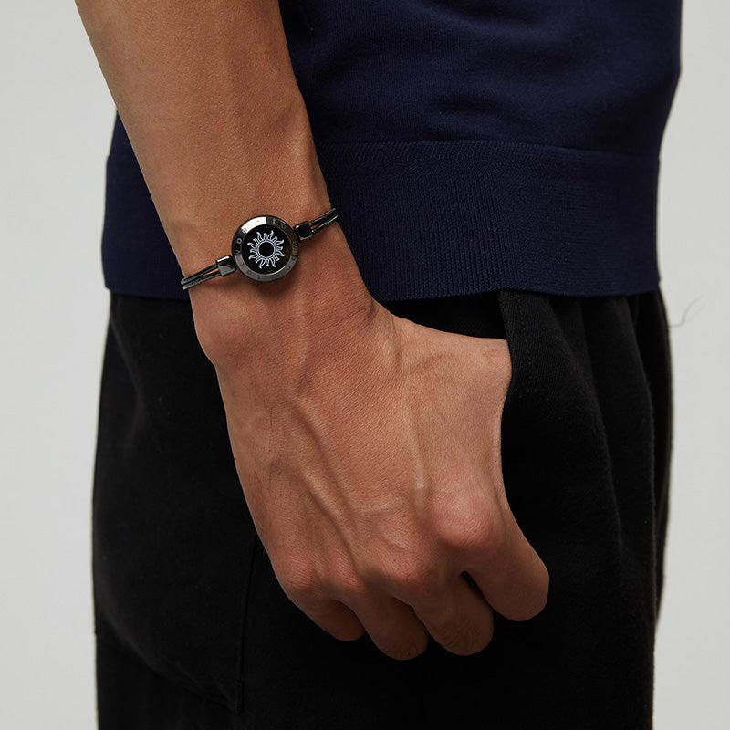 Sun and Moon totwoo Love Bracelets,Long Distance Relationship touch Light up & Vibrate Bracelets for Couples, Gifts Jewellery