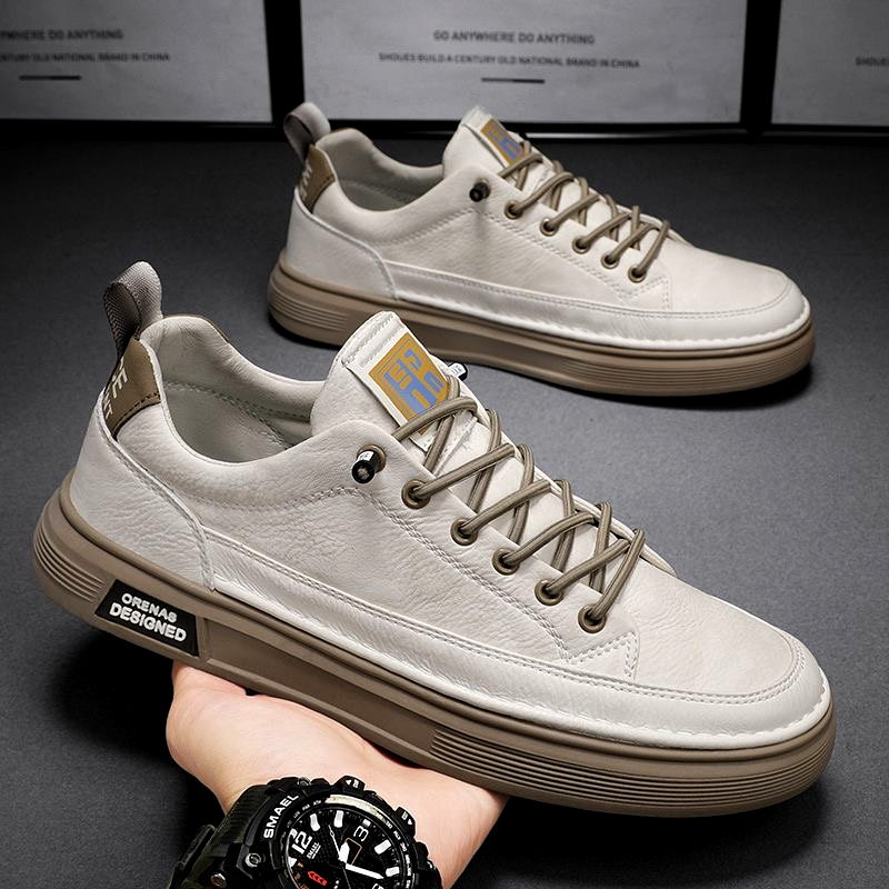 SIERRA CASUAL SHOES Khaki Ecke Montana Casual Leather Shoes