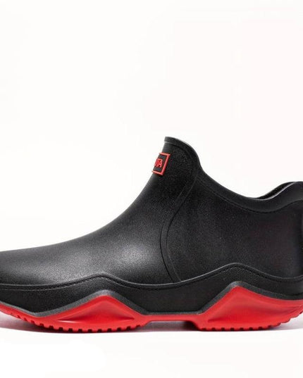 Nature Explorer Waterproof Comfort Boots Black with Red Accents Boots
