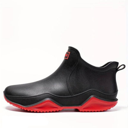 Nature Explorer Waterproof Comfort Boots Black with Red Accents Boots