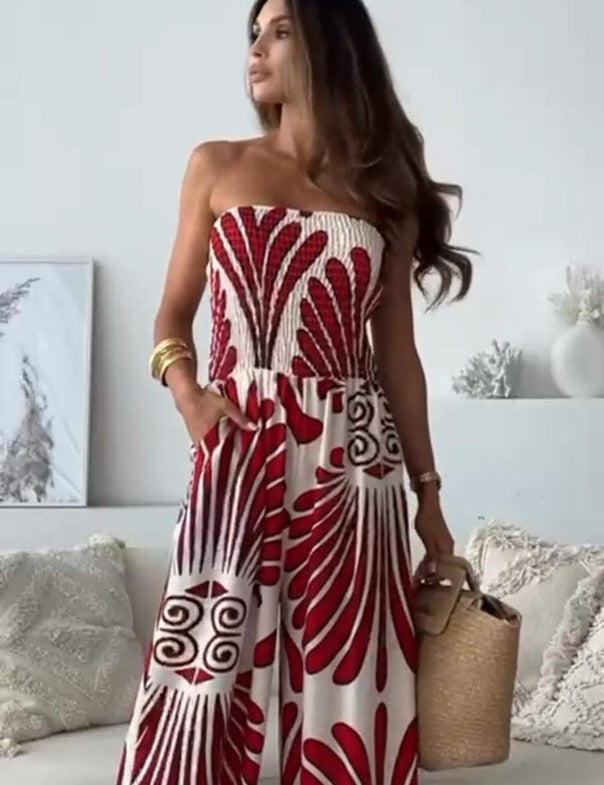 Denise | Women's Vintage Jumpsuit - OKOHOKO™ FASHION