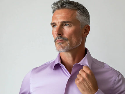 NoCrease | Wrinkle-Free Stretch Shirt Light Purple Men Shirts