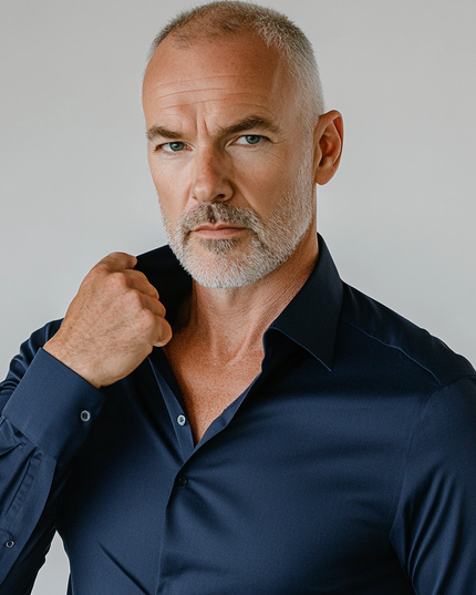 NoCrease | Wrinkle-Free Stretch Shirt Blue Men Shirts