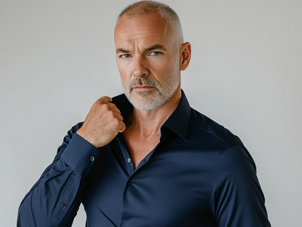 NoCrease | Wrinkle-Free Stretch Shirt Blue Men Shirts