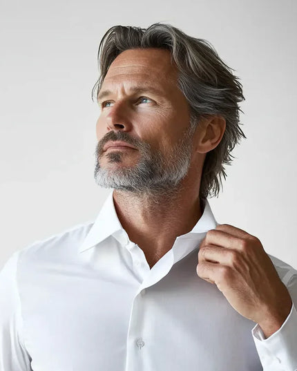 NoCrease | Wrinkle-Free Stretch Shirt White Men Shirts