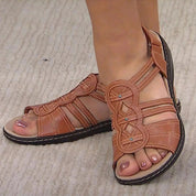 Stylish Orthopedic Flat Sandals With Arch Support Brown Sandals