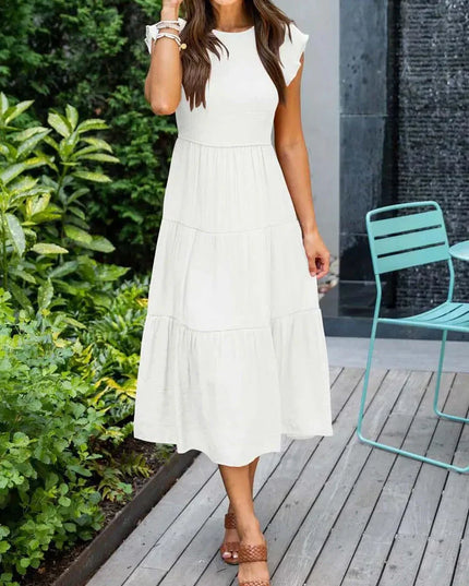 Ember™ | Sophisticated Belly-Covering Dress White Dress