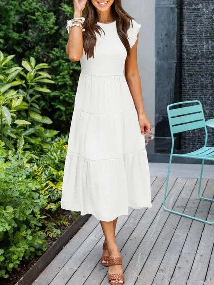 Ember™ | Sophisticated Belly-Covering Dress White Dress